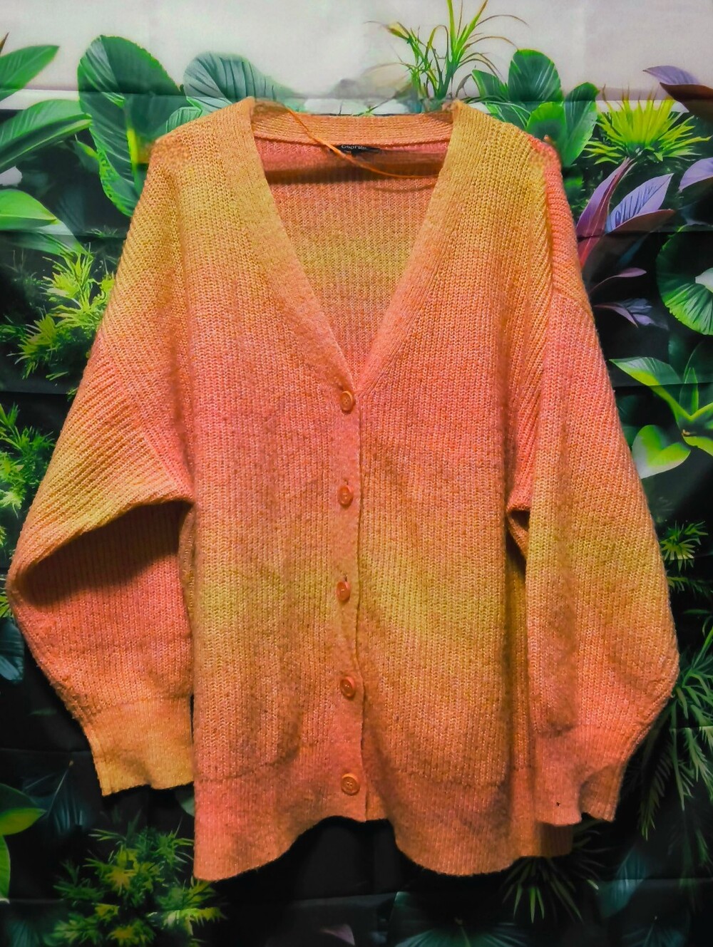 2/$30❤️ Bundle Up! Pastel Peach & Yellow Gradient V-Neck Cardigan